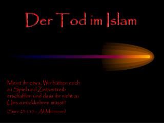 Der Tod im Islam