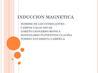 INDUCCION MAGNETICA