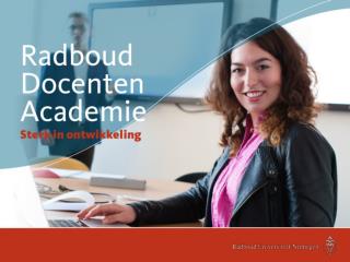 Inhoud en opbouw van de educatieve master Saskia van Boven, opleidingscoördinator septembercohort