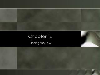 Chapter 15