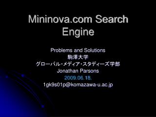 Mininova Search Engine