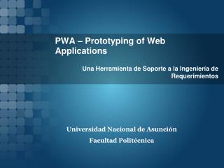PWA – Prototyping of Web Applications