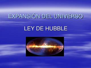 EXPANSIÓN DEL UNIVERSO