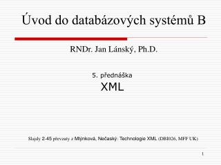 5. přednáška XML