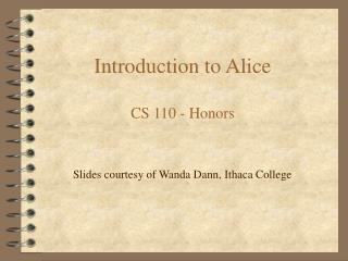 Introduction to Alice