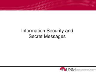 Information Security and Secret Messages