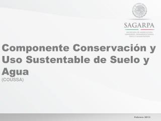 Componente Conservación y Uso Sustentable de Suelo y Agua (COUSSA)