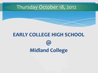 Thursday October 18, 2012