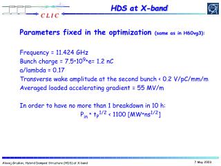 HDS at X-band