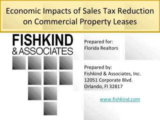 Economic Impacts of Sales Tax Reduction on Commercial Property Leases