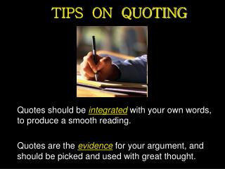 TIPS ON QUOTING