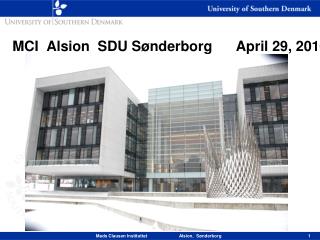 MCI Alsion SDU Sønderborg April 29, 2010