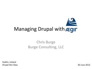 Managing Drupal with Aegir