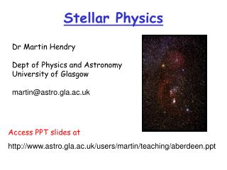 Stellar Physics