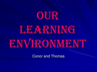 Our Learning environment