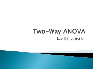 Two-Way ANOVA