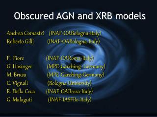 Obscured AGN and XRB models