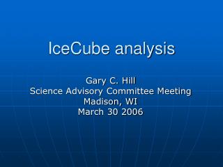 IceCube analysis