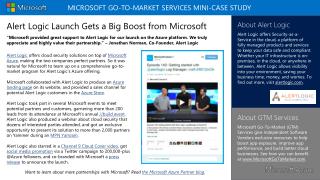 Alert Logic Launch Gets a Big Boost from Microsoft