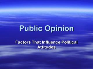 Public Opinion