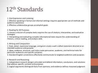 12 th Standards