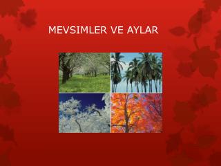 MEVSIMLER VE AYLAR