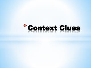 Context Clues