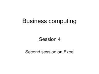 Business computing