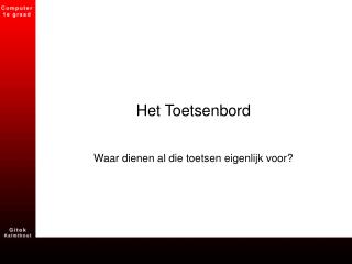 Het Toetsenbord