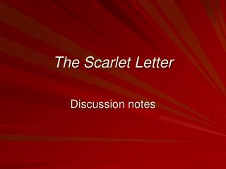 The Scarlet Letter