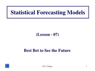 Statistical Forecasting Models