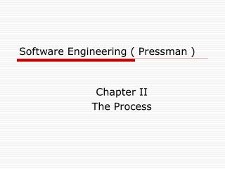 Software Engineering ( Pressman )