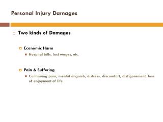 Personal Injury Damages