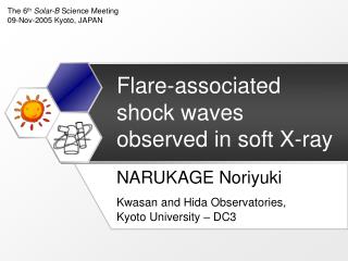 Flare-associated shock waves observed in soft X-ray