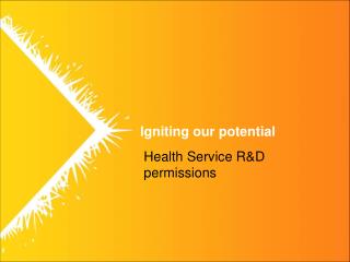 Health Service R&amp;D permissions