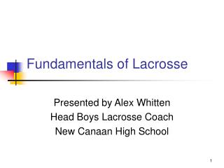 Fundamentals of Lacrosse