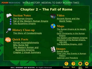 Chapter 2 – The Fall of Rome