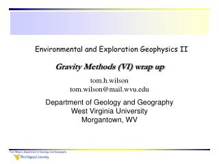 Environmental and Exploration Geophysics II