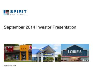 September 2014 Investor Presentation