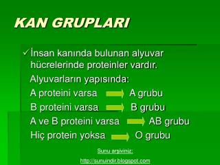 KAN GRUPLARI