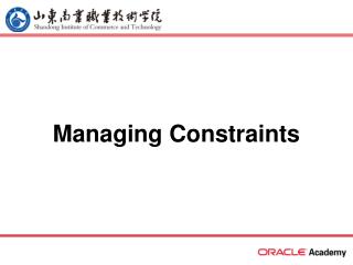Managing Constraints