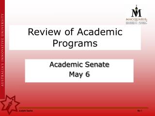 Review of Academic Programs