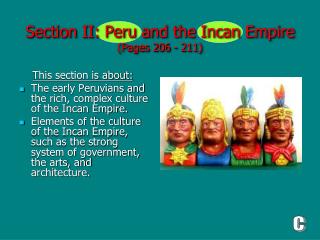 Section II: Peru and the Incan Empire (Pages 206 - 211)