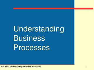 Understanding Business Processes