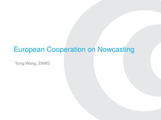 European Cooperation on Nowcasting