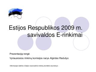 Estijos Respublikos 2009 m. savivaldos E-rinkimai