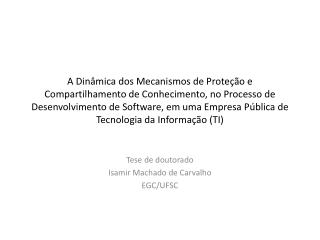 Tese de doutorado Isamir Machado de Carvalho EGC/UFSC