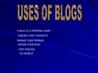 USES OF BLOGS