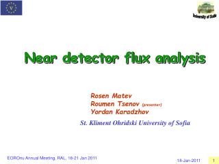 Near detector flux analysis