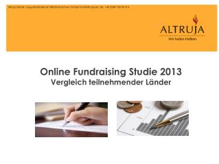 Online Fundraising Studie 2013 Vergleich teilnehmender Länder